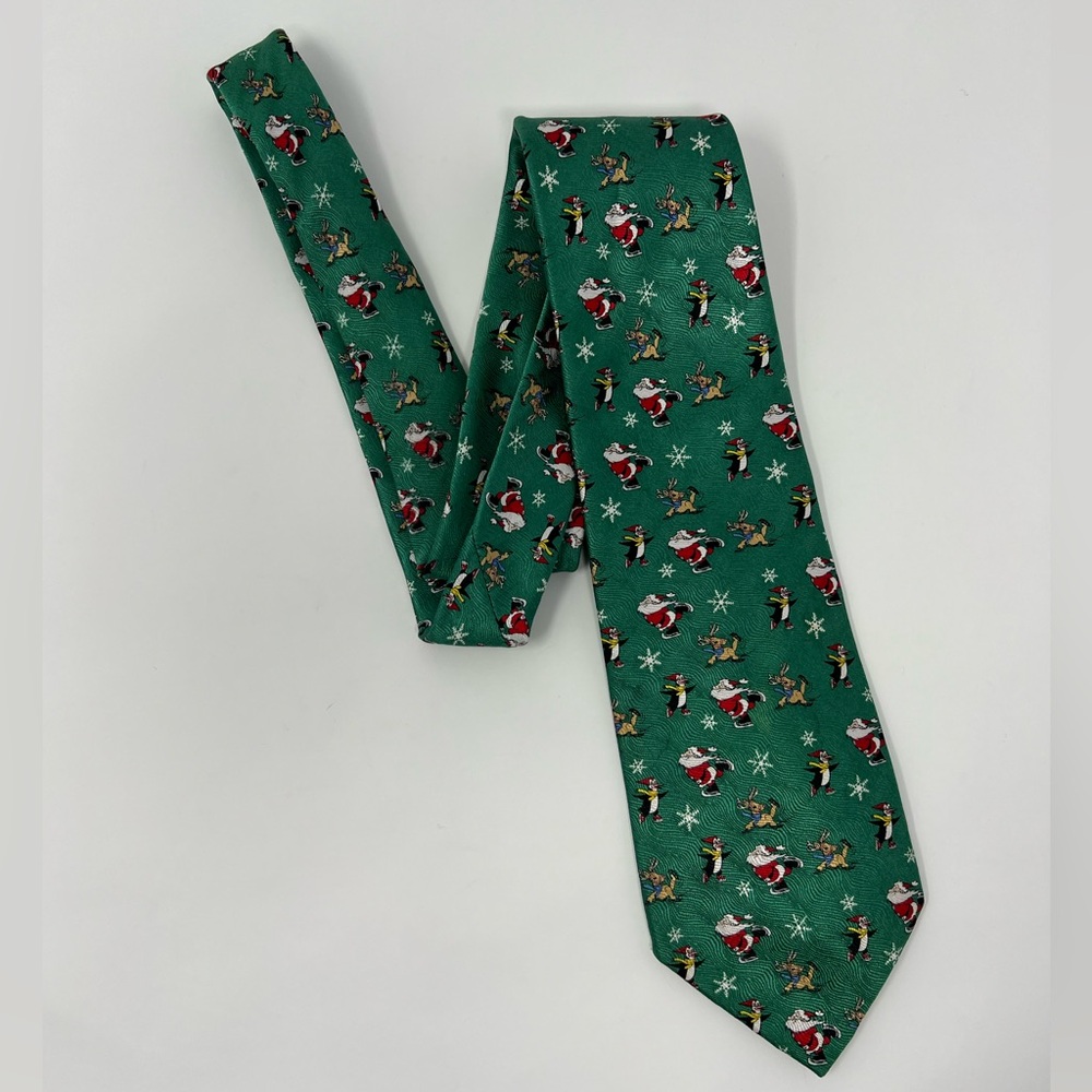 Cape Cod Neckwear Christmas‎ Neck Tie, silk, Santa, Penguin, Reindeer, Holiday